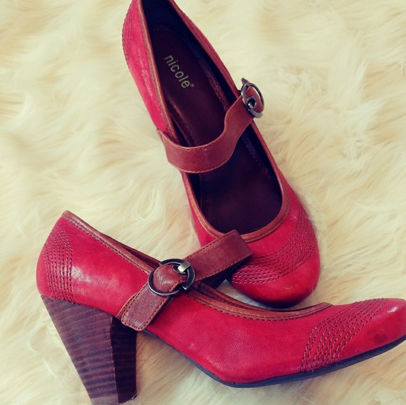 Nicole Shoes - ⭐NICOLE RED LEATHER BEAUTIFUL HEELS⭐